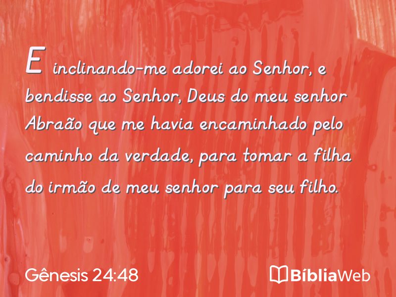 Gênesis 24:48 em imagem para compartilhar