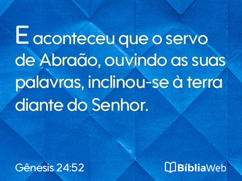 Gênesis 24:52 em imagem para compartilhar