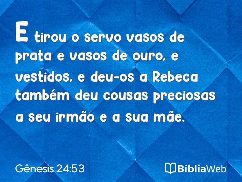 Gênesis 24:53 em imagem para compartilhar