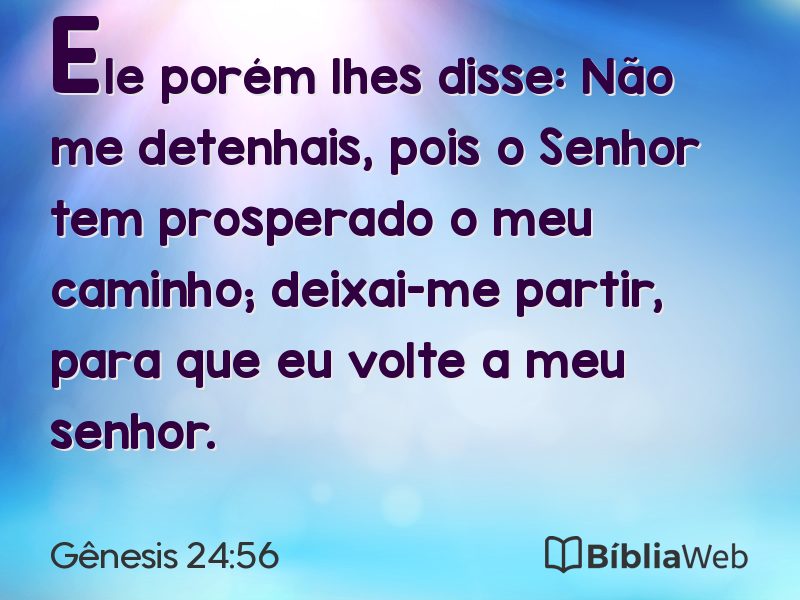 Gênesis 24:56 em imagem para compartilhar