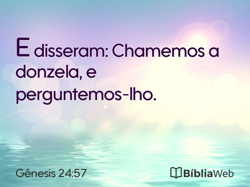 Gênesis 24:57 em imagem para compartilhar