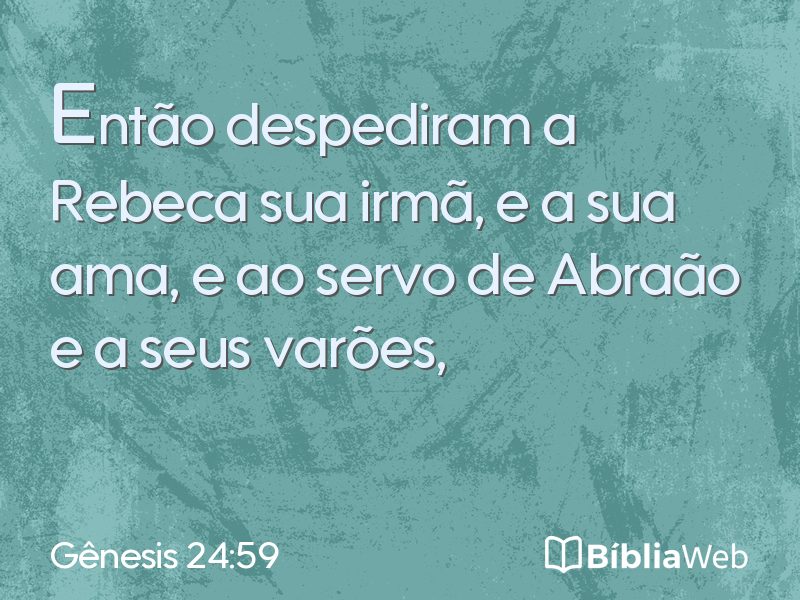 Gênesis 24:59 em imagem para compartilhar