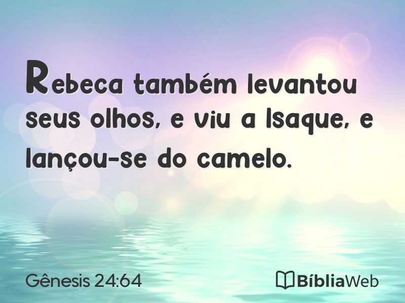 Gênesis 24:64 em imagem para compartilhar