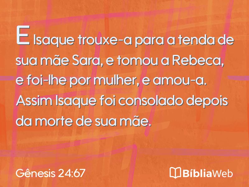Gênesis 24:67 em imagem para compartilhar