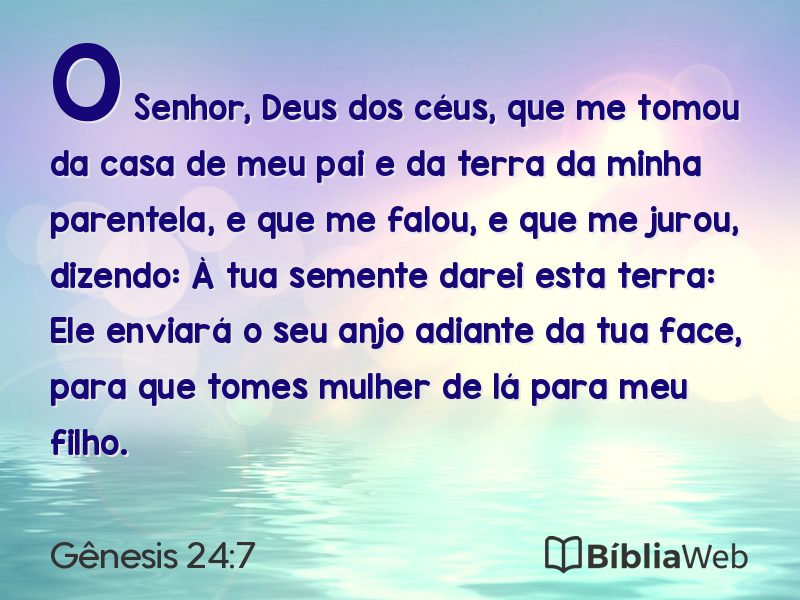 Gênesis 24:7 em imagem para compartilhar