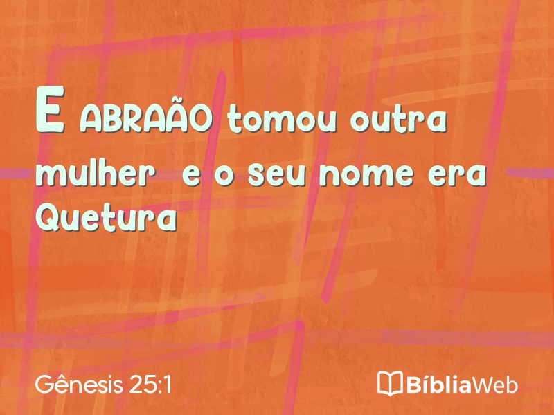 Gênesis 25:1 em imagem para compartilhar