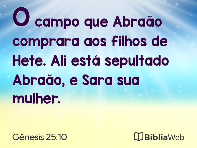 Gênesis 25:10 em imagem para compartilhar