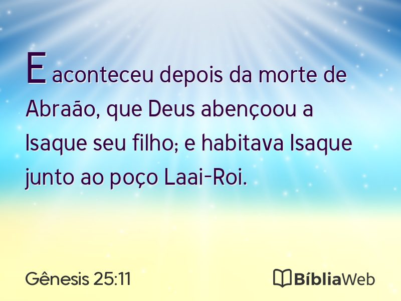 Gênesis 25:11 em imagem para compartilhar