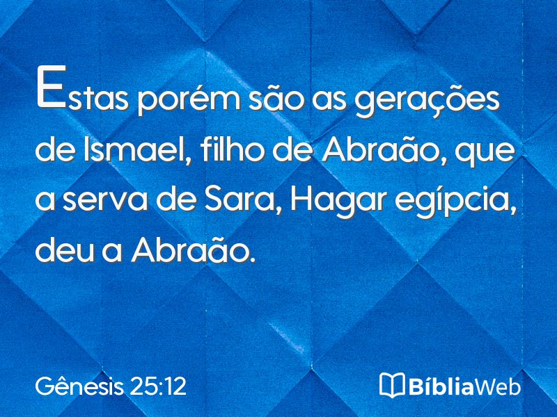 Gênesis 25:12 em imagem para compartilhar