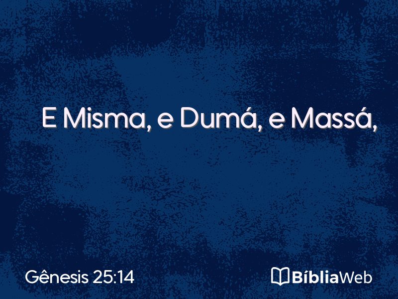 Gênesis 25:14 em imagem para compartilhar