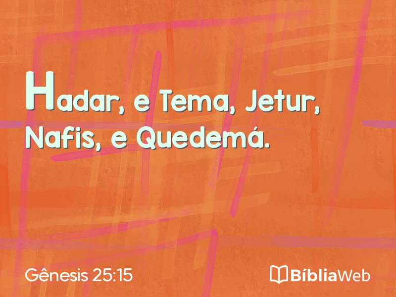 Gênesis 25:15 em imagem para compartilhar