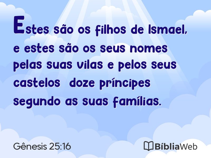 Gênesis 25:16 em imagem para compartilhar