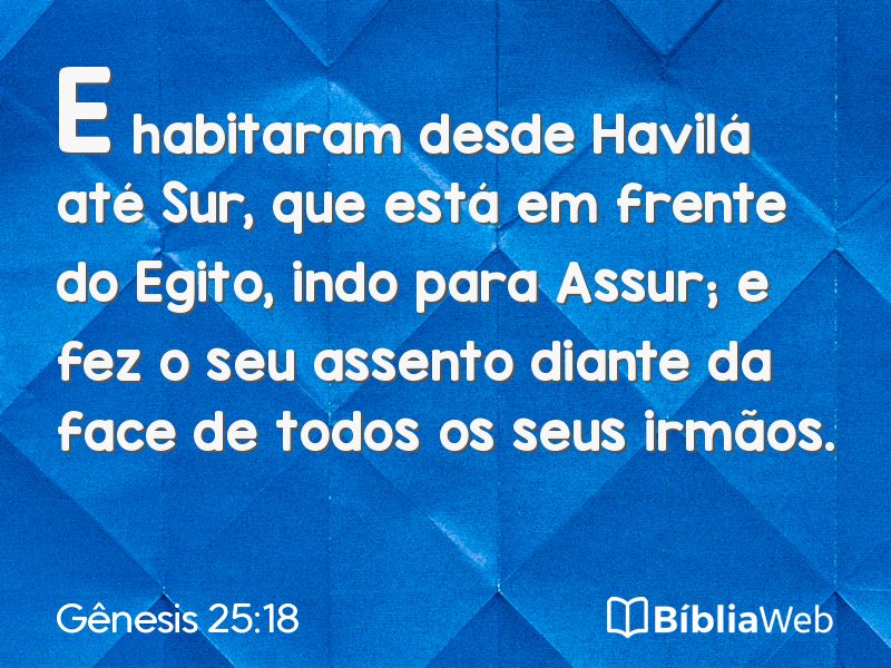 Gênesis 25:18 em imagem para compartilhar