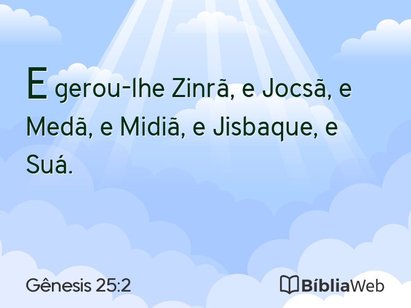 Gênesis 25:2 em imagem para compartilhar
