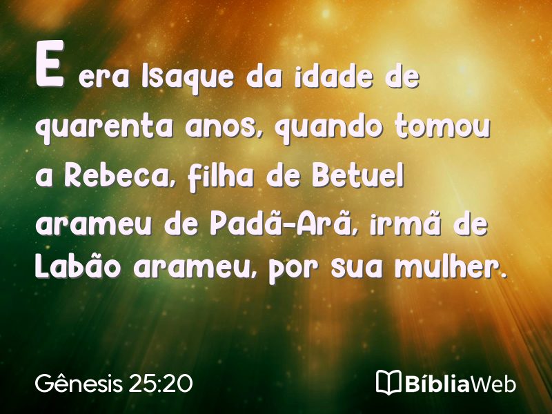 Gênesis 25:20 em imagem para compartilhar