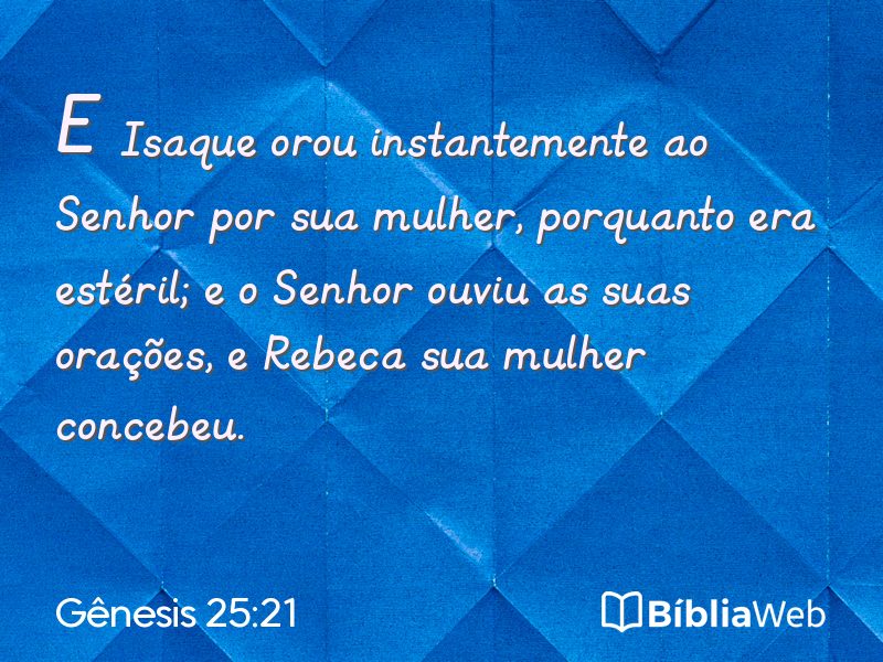 Gênesis 25:21 em imagem para compartilhar