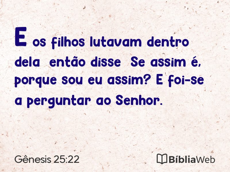 Gênesis 25:22 em imagem para compartilhar