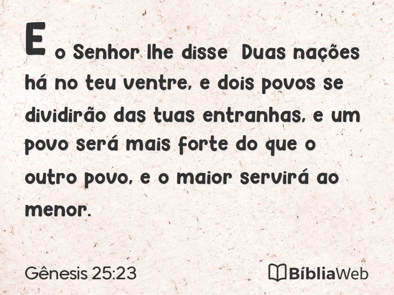 Gênesis 25:23 em imagem para compartilhar