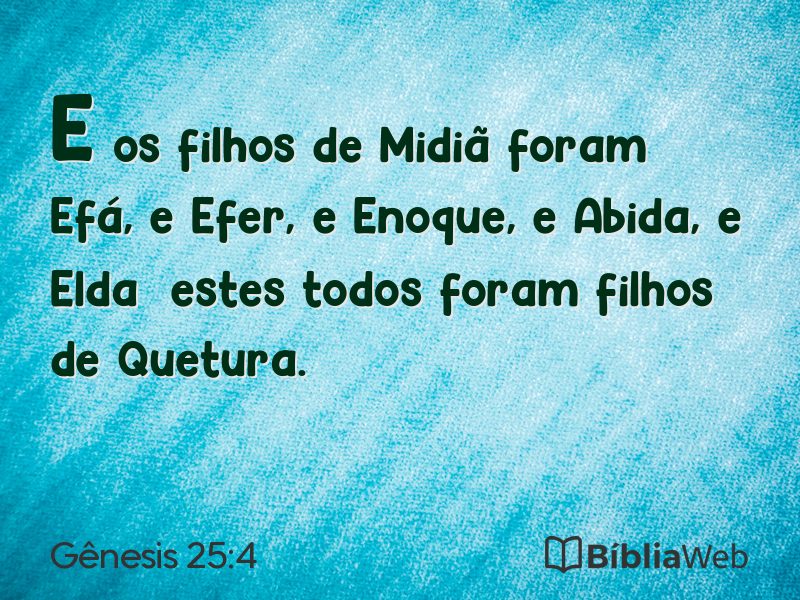 Gênesis 25:4 em imagem para compartilhar