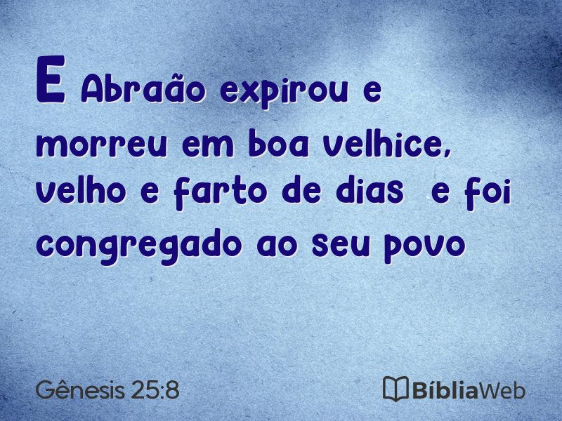 Gênesis 25:8 em imagem para compartilhar