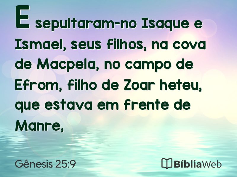 Gênesis 25:9 em imagem para compartilhar