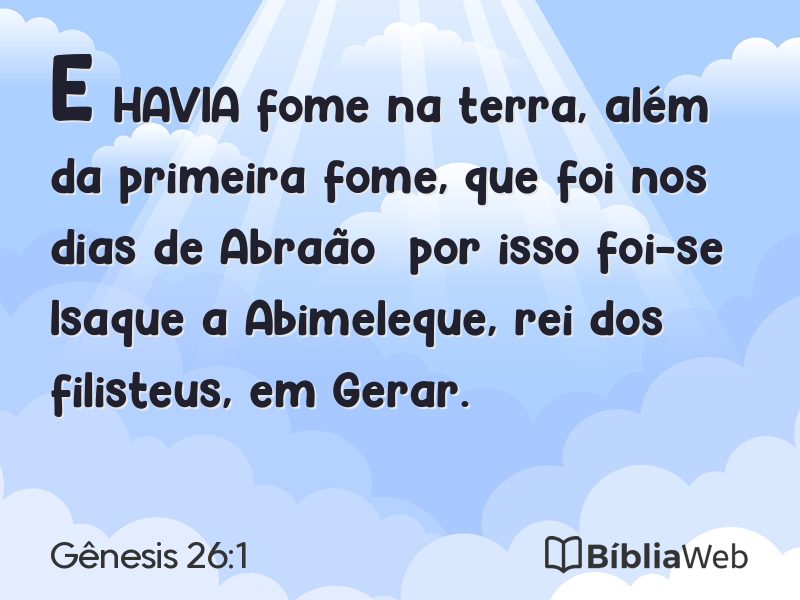 Gênesis 26:1 em imagem para compartilhar