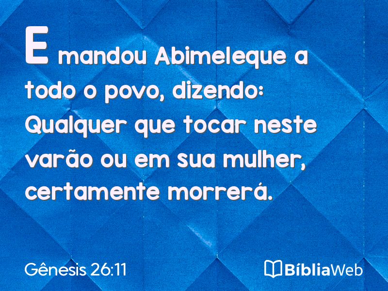 Gênesis 26:11 em imagem para compartilhar