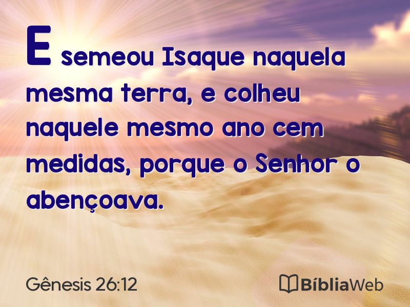 Gênesis 26:12 em imagem para compartilhar