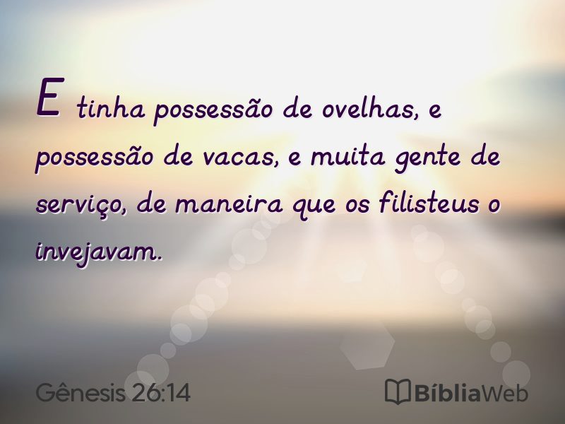 Gênesis 26:14 em imagem para compartilhar