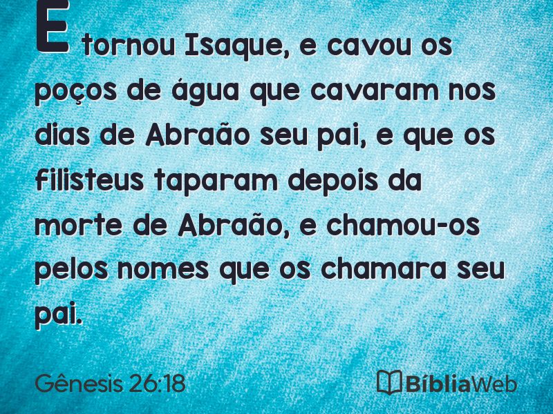 Gênesis 26:18 em imagem para compartilhar