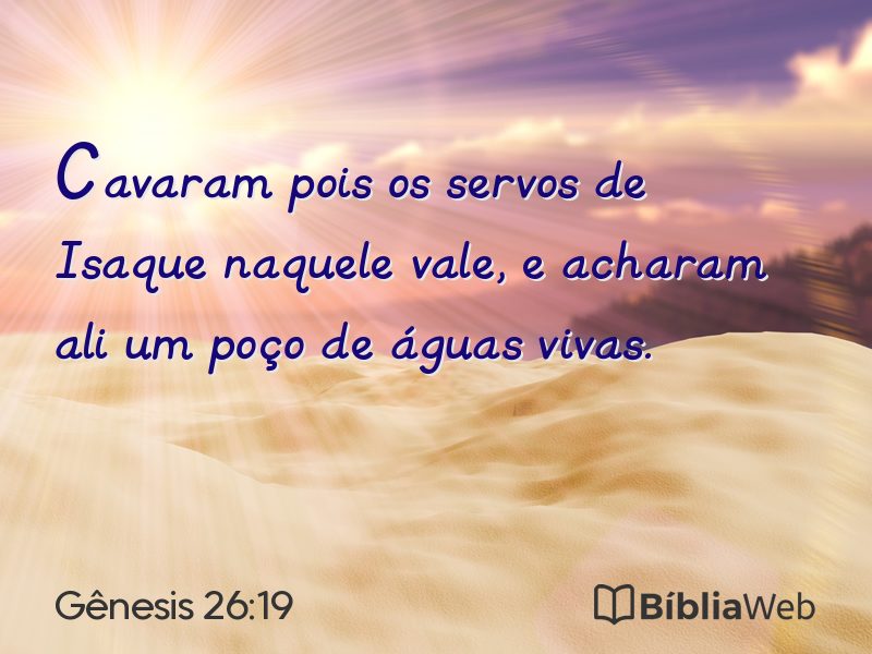 Gênesis 26:19 em imagem para compartilhar