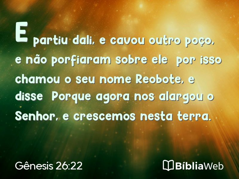 Gênesis 26:22 em imagem para compartilhar