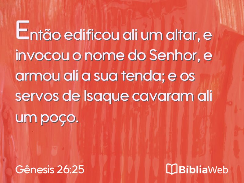 Gênesis 26:25 em imagem para compartilhar