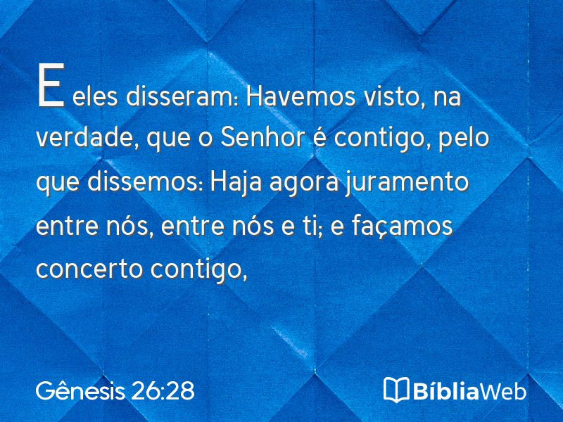 Gênesis 26:28 em imagem para compartilhar