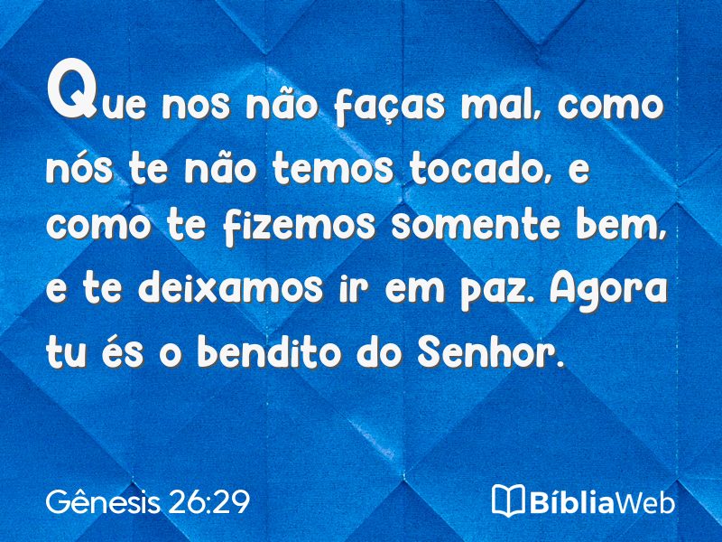 Gênesis 26:29 em imagem para compartilhar
