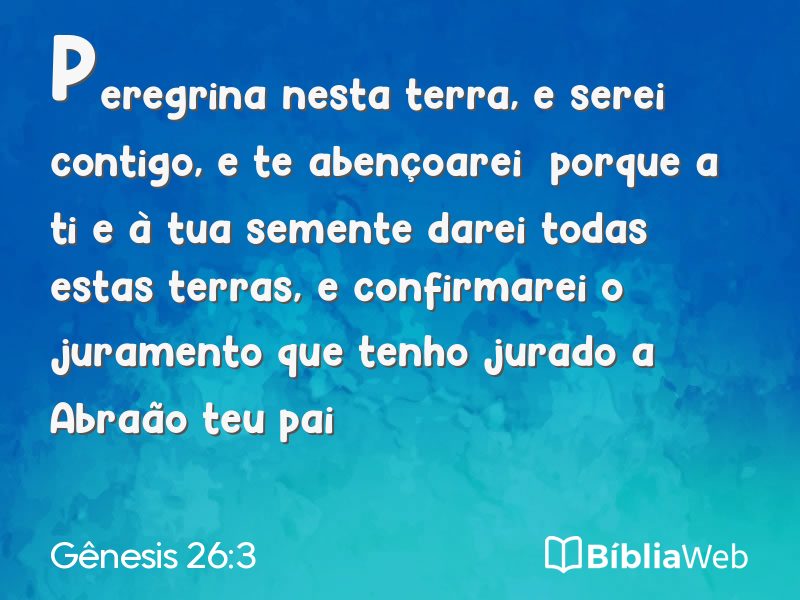 Gênesis 26:3 em imagem para compartilhar