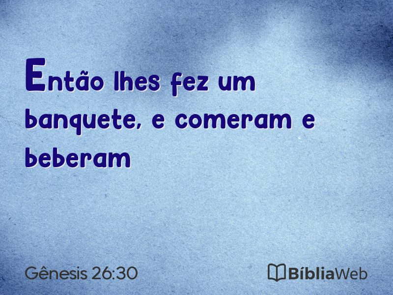 Gênesis 26:30 em imagem para compartilhar