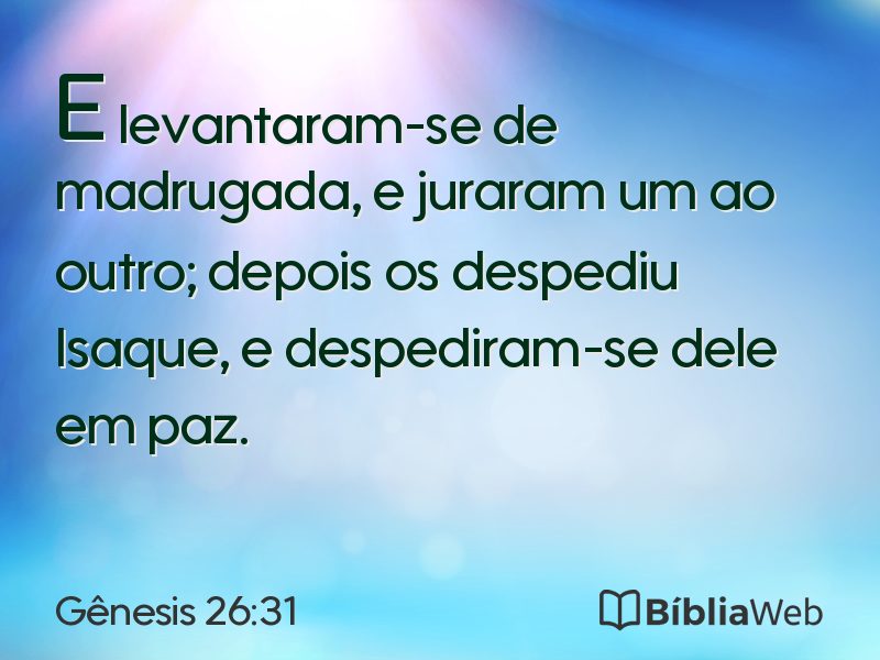 Gênesis 26:31 em imagem para compartilhar