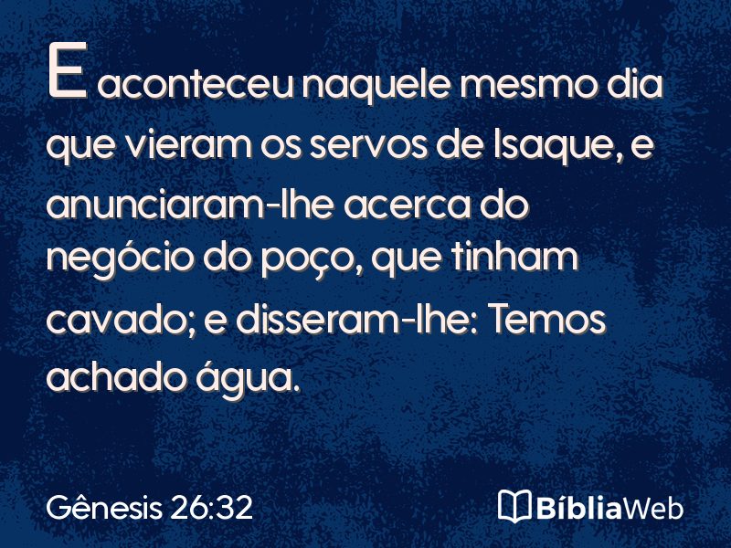 Gênesis 26:32 em imagem para compartilhar