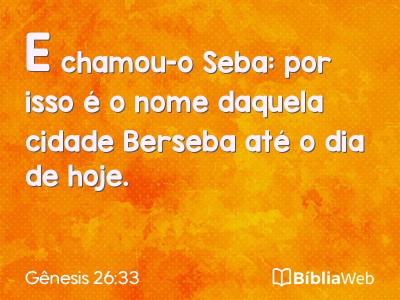 Gênesis 26:33 em imagem para compartilhar