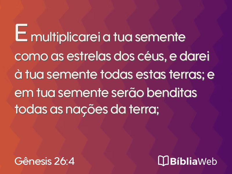 Gênesis 26:4 em imagem para compartilhar