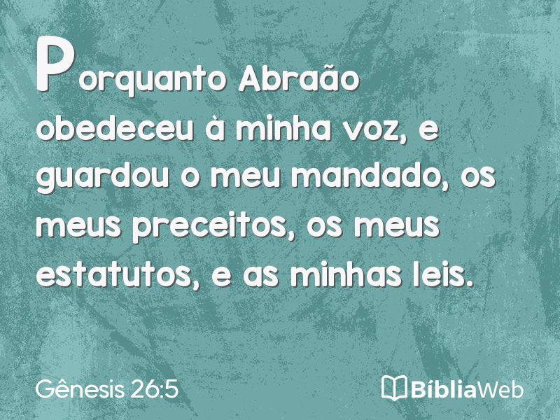Gênesis 26:5 em imagem para compartilhar