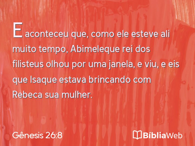 Gênesis 26:8 em imagem para compartilhar