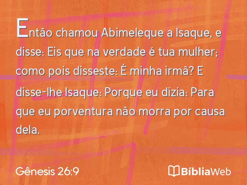 Gênesis 26:9 em imagem para compartilhar