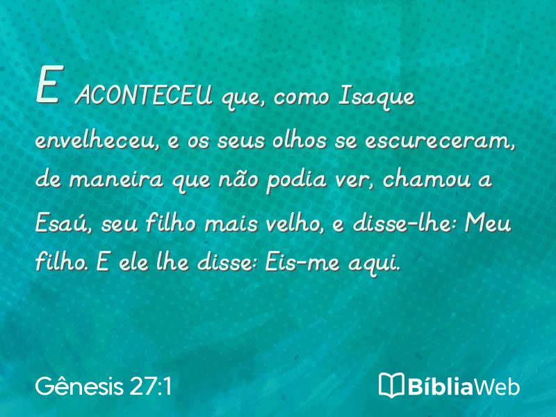Gênesis 27:1 em imagem para compartilhar