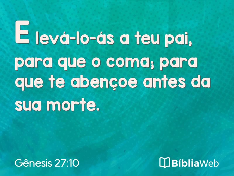 Gênesis 27:10 em imagem para compartilhar