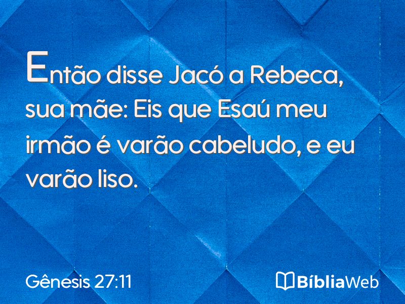 Gênesis 27:11 em imagem para compartilhar