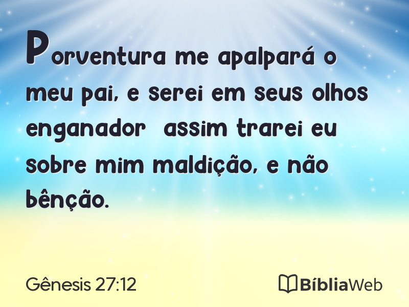 Gênesis 27:12 em imagem para compartilhar