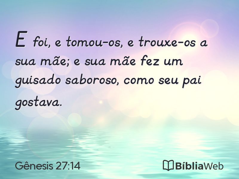 Gênesis 27:14 em imagem para compartilhar