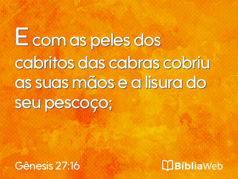 Gênesis 27:16 em imagem para compartilhar